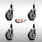 Service Caster 5'' SS Thermoplastic Rubber Wheel Swivel 1-1/4'' Expanding Stem Caster Set, 4PK SCC-SSEX20S514-TPRB-114-4 - alternate 2